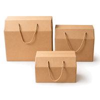 Boîte en papier kraft avec poignée, emballage personnalisé pour cadeaux de mariage, fournisseur direct d'usine, faible MOQ, prix compétitif