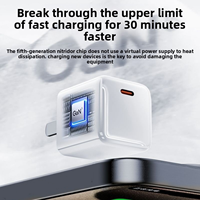 Chargeur mural USB C compact et portable 30W GaN Tech Mini PD à charge rapide pour téléphones – Vente en gros, prise en charge OEM
