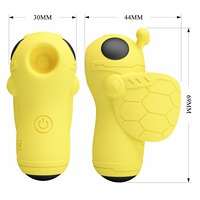 Pretty Love Vibrador de dedo de silicona recargable Forma de oso Juguete divertido con modos de succión Masturbador de mujer