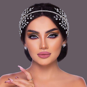 Diadema de cristal para mujer, diadema nupcial, Tiara de boda, accesorios para el cabello, tocado de novia para fiesta - Product Image 1