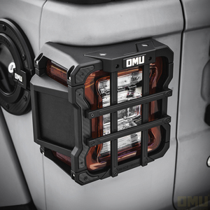 Omu Genesis ฝาครอบไฟท้ายอลูมิเนียมสำหรับ JEEP Wrangler JL อุปกรณ์ป้องกันไฟท้าย - Product Image 1