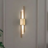 Lámpara de Pared LED Moderna, Minimalista, Creativa, Decoración de Pared, Luces Doradas para Dormitorio (A6214)