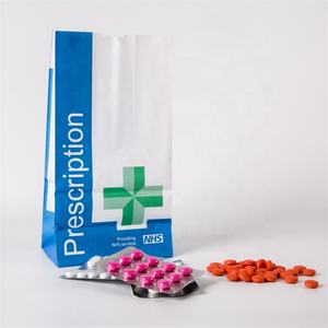 Sacs en papier kraft blanc personnalisés imprimés <span class=keywords><strong>pour</strong></span> <span class=keywords><strong>les</strong></span> pharmacies avec votre propre logo - Product Image 2