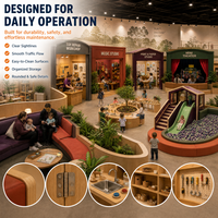Équipement de terrain de jeu intérieur, maisonnette, laboratoire spatial, agence de voyage, station d'apprentissage, conforme aux normes, projet FEC