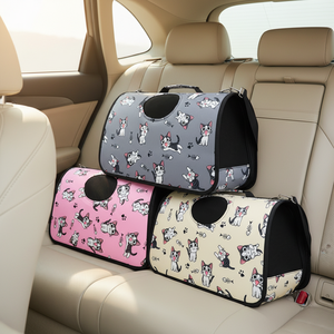 Wholesale Luxury Custom Print Zipper Closure Pet Carrier Bag Portable Outdoor Travel Foldable for <b>Cats</b> Dogs Puppies - Product Image 5