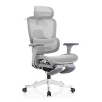 Chaise de bureau ergonomique moderne et confortable à dossier haut en maille, pivotante et réglable, idéale pour salle de réunion, bureau de direction ou de travail, directement de l'usine.