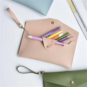 Hete Aanbieding PU Lederen Etui School Penmap met Riempje Studenten Schrijfwaren Grote Capaciteit Pen Verpakkingszakken voor Cadeaus - Product Image 1