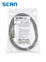 Capteur de proximité inductif SCAN M12 4 mm NPN normalement ouvert 10-30 V CC IP67 à couple élevé, blindé, en laiton nickelé