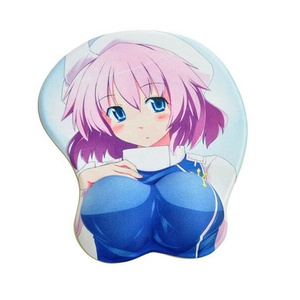 <span class=keywords><strong>Tapis</strong></span> <span class=keywords><strong>de</strong></span> <span class=keywords><strong>souris</strong></span> en silicone souple non toxique personnalisé 3D avec poitrine <span class=keywords><strong>de</strong></span> fille japonaise sexy - Product Image 2