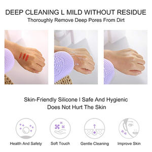 Massager del corpo Spazzola Da Bagno IPX7 Ricaricabile Impermeabile Elettrico di Vibrazione Del Silicone Doccia Spazzola con Manico Lungo - Product Image 5