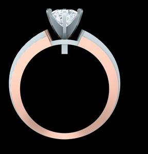 14K sólido dos tonos oro plata esterlina lujo boda Anillos De Compromiso mujeres joyería fina laboratorio cultivado 1 CT Diamante de alta calidad - Product Image 4