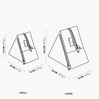 Sacs à maquillage en toile avec fermeture éclair personnalisée de haute qualité, sac cosmétique triangulaire en coton