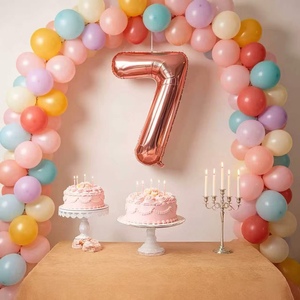 Party Love Crafted in a luxurious rose gold finish Balloon Number 7 Rose Gold 80cm Party Decoration - Product Image 4