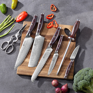 Juego de Cuchillos de Cocina Profesionales <span class=keywords><strong>Royalty</strong></span> <span class=keywords><strong>Line</strong></span> de 6 Piezas, 8\", 7\", 5\", 3.5\", Damasco, AUS 10, Juego de Cuchillos Japoneses - Product Image 6