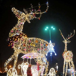 جديد مخصص عيد الميلاد الرنة العملاقة لفي الهواء الطلق الحدث التجاري حزب زخارف الغزلان ضوء الديكور - Product Image 3