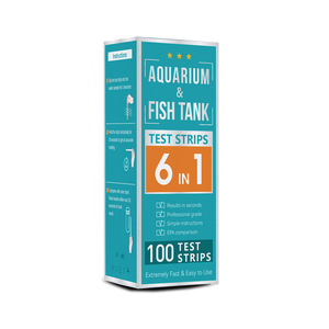 Tiras reactivas para acuarios, 6 en 1, 100 tiras, comprobador de calidad del agua para tanques de agua dulce y salada - Product Image 2