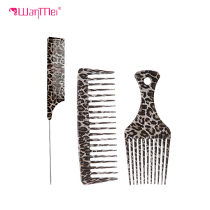 Ensemble de peignes à cheveux Wanmei avec logo personnalisé, imprimé léopard, graffiti, salons de coiffure, peigne à queue de broche, brosse à cheveux, peigne à cheveux pour la <span class=keywords><strong>coupe</strong></span> - Product Image 1