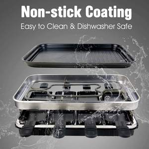 Aifa 90CM 70CM 45CM 600W Gril <span class=keywords><strong>Raclette</strong></span> Électrique Très Vendu pour 8 Personnes avec Plaque en Verre/Pierre/Moulée sous Pression - Product Image 3