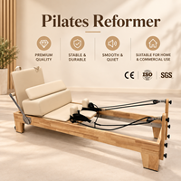 Machine de Pilates Reformer en bois massif de chêne, équipement professionnel de Pilates pour studio