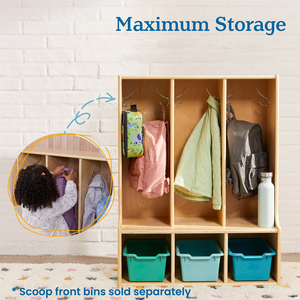 Montessori Preschool Wooden <strong>Cubbies</strong> Locker Daycare Furniture Kindergarten Bag Shoe Cloth Organizer Storage Nursery <strong>Cubbies</strong> - Product Image 3