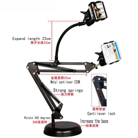 Offre Spéciale 360 degrés rotatif multi-joint col de cygne support de téléphone support de Microphone enregistrement en direct métal + ABS bruit de choc