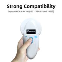 Escáner de microchip para animales con pantalla TFT de 1,44 pulgadas, escáner de chip inalámbrico Bluetooth para mascotas, lector RFID ISO11784/85/