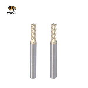 Fraise à bout plat à 4 cannelures, diamètre de la lame de 5 mm, revêtement ZrN, carbure, pour l'ébavurage de l'acier inoxydable - Product Image 1
