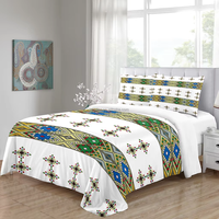 Literie de style marocain au design traditionnel éthiopien européen Ensemble complet de literie imprimé en 3D Ensemble de housse de couette avec taie d'oreiller
