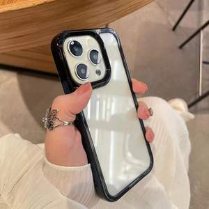 Coque de téléphone en acrylique couleur bonbon pour iPhone 17 Pro/16, idéale pour la décoration en résine, protection adhésive en cuir, coque rigide - Product Image 3