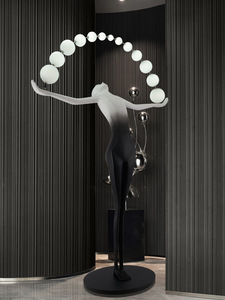 <span class=keywords><strong>Lampada</strong></span> Scultura Moderna in Resina per Soggiorno, <span class=keywords><strong>Lampada</strong></span> da <span class=keywords><strong>Soffitto</strong></span> a Forma Umana, Scultura Artistica per Camera da Letto, Soggiorno, Galleria, Lampade da Terra - Product Image 5