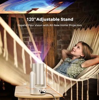 Projecteur intelligent J3 720P 200 ANSI avec mise au point automatique permanente, décodage vidéo 4K, Android 9, WiFi6, BT, haut-parleur 3W, cinéma maison portable