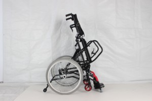 Silla de Ruedas Manual Ligera, Silla de Ruedas Manual con Función de Bipedestación, Asiento Tipo Mochila con Cinturones de Seguridad, Precio de Fábrica - Product Image 5