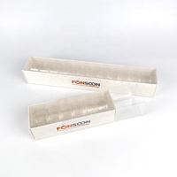 Boîte d'emballage en papier coulissante pour macarons, impression personnalisée, 6 ou 12 paquets, avec fenêtre de visualisation