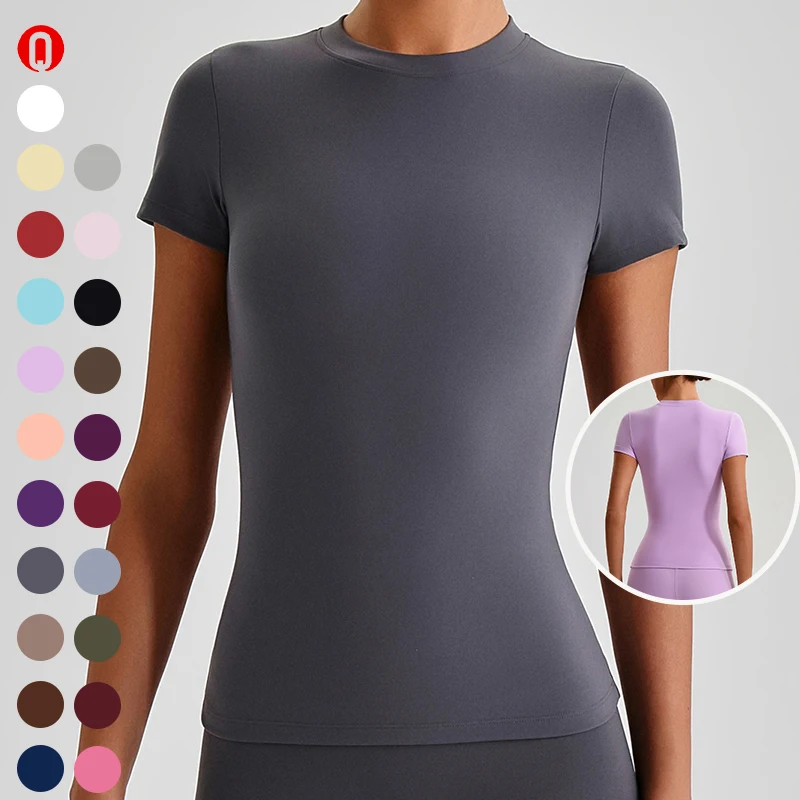 Custom Logo High-stretch Breathable Plain Blank Tees Outdoor Running Casual Street Wear Short-sleeved Sports T-shirt Yoga Top