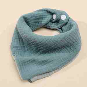 Babero de Bebé de Algodón de Rizo Superabsorbente en Forma de U de Alta Calidad - Product Image 1