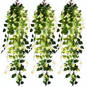 ชุดต้นไม้ประดิษฐ์แบบแขวน LED <span class=keywords><strong>3</strong></span> ชิ้น ยี่ห้อ Mudder ความยาว 36 ฟุต สไตล์ใบไม้เขียว สำหรับตกแต่งงานแต่งงาน บ้าน สวน ผนัง/ห้อง/สวน ตกแต่งภายนอก - Product Image 1