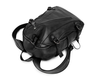 30% off Drop Shipping 2019 Hotsale Man USB Charging Pu <strong>Leather</strong> <strong>Laptop</strong> <strong>Backpack</strong> with Earphone Hole - Product Image 3