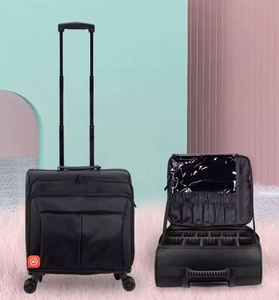 Free Sample Professional Makeup Bags Case Oxford Pull rod Make up Designer <b>Box</b> Large Capacity Nail Art Tattoo <b>Storage</b> <b>Suitcase</b> - Product Image 1