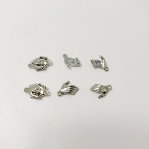 Cierres magnéticos en forma de corazón de aleación para joyería, accesorios DIY para hacer collares, chapados con detalles de diamantes - Product Image 4