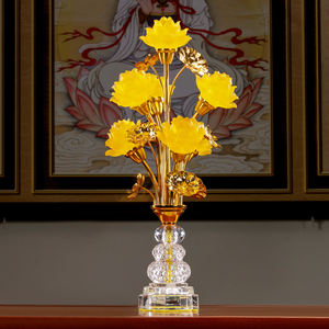 Nuovo loto lanterna Buddha lampada natale casa Led di vetro impermeabile dimmerabile Plug-in lampada allungante - Product Image 3