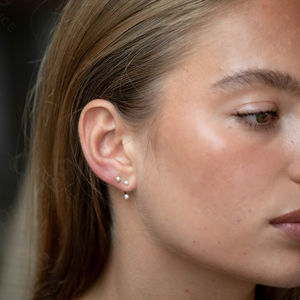 Gemnel Fashion Jewelry 925 Silver Adjustable Gold Pearl <b>Earrings</b> - Product Image 4