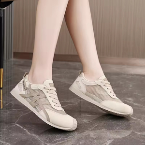 GT1903 Baskets mode à lacets pour <span class=keywords><strong>femme</strong></span>, en maille respirante, chaussures décontractées de marche - Product Image 1
