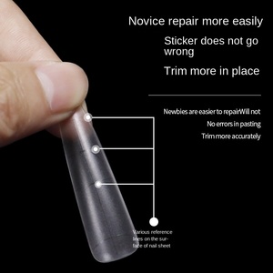 Đa-Chức Năng Thể Hiện Móng Tay 320 cái/hộp Almondtrapezoid Giả Ngâm Tắt Gel Nail Mẹo Viên Nang 2 Trong 1 Dễ Dàng Hoạt động Móng Tay Hình Thức - Product Image 1