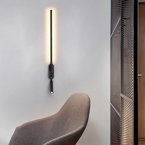โคมไฟติดผนัง LED สไตล์โมเดิร์นมินิมอล โครงเหล็ก สำหรับห้องนอน ห้องนั่งเล่น โซฟา ผนังห้องโถง แสงไฟแบบเส้น - Product Image 5