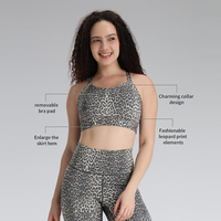 Yoga-Bekleidung Fabrik Maßgeschneiderte Damen Pilates Sportbekleidung Workout-Sets Fitness Sport-BH Po-Formende Leggings Leoparden-Yoga-Hosen Set