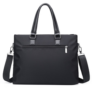 Sac à main d'affaires Oxford tendance, sacoche personnalisable avec logo, fermeture éclair, en nylon avec bandoulière, imperméable, grande capacité, pour ordinateur portable - Product Image 5