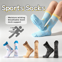 Chaussettes de sport athlétiques respirantes, durables, anti-humidité, à rayures personnalisées, avec service OEM de logo sur mesure