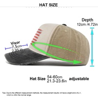 Casquette de Baseball Vintage en Coton Lavé Réglable en Détresse 5 Panneau Chapeau de Camionneur Élégant Chapeau à la Mode Imprimé US Drapeau Fruit