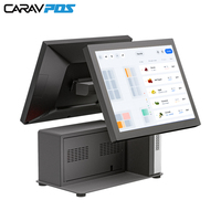 Sistema POS Compacto de 15.6 Pulgadas Todo en Uno con Impresora y Escáner Integrados, Base de Aluminio, Win11, para Comercio Minorista
