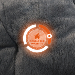 Dickes, warmes, modisches, beheiztes Katzenbett, weiche Plüsch-Schlafkissen, rutschfeste Winterunterlage aus massivem Polyester, bequem für kleine und mittelgroße Katzen - Product Image 3